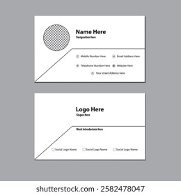 Modern Business Card with Two Sides Card