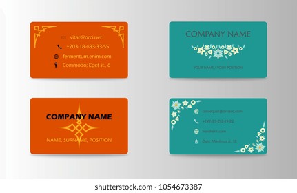 modern business card vector set