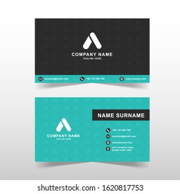 Modern business card vector template.