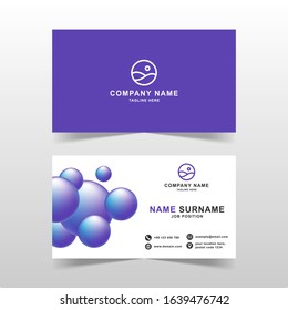 Modern business card vector template.