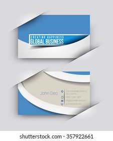 Modern Business Card Vector Template.