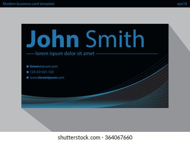 Modern business card Vector  template