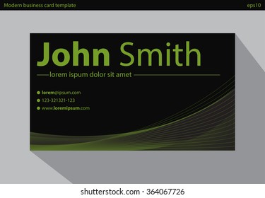 Modern business card Vector  template