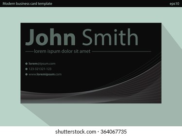 Modern business card Vector  template