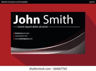 Modern business card Vector  template