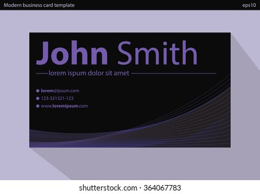 Modern business card Vector  template