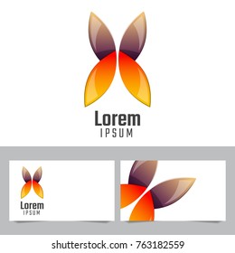 Modern business card Vector template design for company