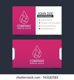 Modern business card Vector template design for company