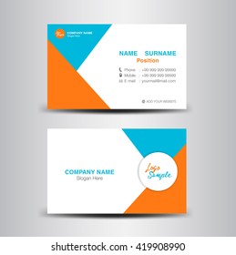 Modern business card vector  template,flyer design,polygon background,name card template,vector illustration