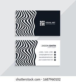 Modern Business Card With Zebra Style