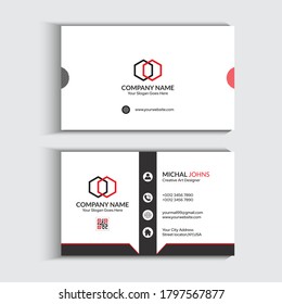 Tarjetas de visita modernas y plantilla Vector creativa y limpia. diseño sencillo y mínimo de tarjetas de visita.