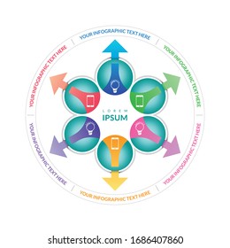 Modern Business Circle Infographic Template.