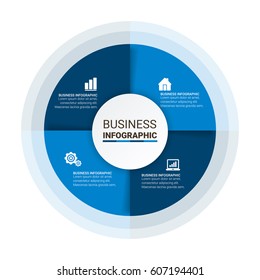 Modern Business Circle Infographic Template.