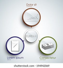 Modern business circle options pattern. Vector illustration. Can be used for workflow layout, diagram, number options, step up options, web design, infographics. 