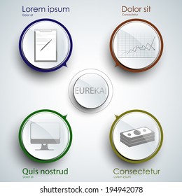Modern business circle options pattern. Vector illustration. Can be used for workflow layout, diagram, number options, step up options, web design, infographics. 