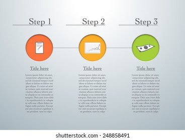 Modern business circle options pattern. Vector illustration. Can be used for workflow layout, diagram, number options, step up options, web design, infographics
