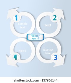 Modern business circle origami style options background