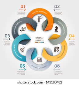 Modern business circle origami style options banner. Vector illustration. can be used for workflow layout, diagram, number options, step up options, web design, infographics.