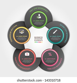 Modern business circle origami style options banner. Vector illustration. can be used for workflow layout, diagram, number options, step up options, web design, infographics.