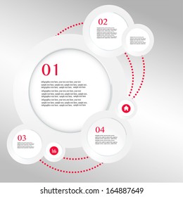 Modern business circle origami style options banner.