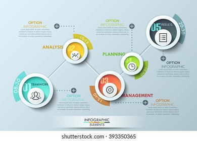 Modern business circle origami style banner. Vector. can be used for workflow layout, diagram, number, step up options, web design, infographics, timeline.