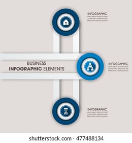 Modern business circle origami style options banner. Vector illustration. can be used for workflow layout, diagram, number options, step up options, web design, infographics.