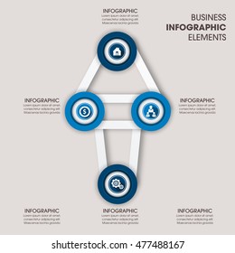 Modern business circle origami style options banner. Vector illustration. can be used for workflow layout, diagram, number options, step up options, web design, infographics.