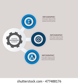 Modern business circle origami style options banner. Vector illustration. can be used for workflow layout, diagram, number options, step up options, web design, infographics.