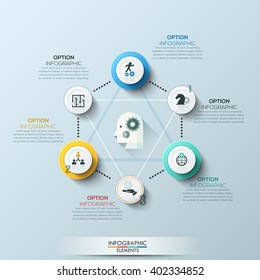 Modern business circle style banner. Vector illustration. can be used for workflow layout, diagram, number step up options, web design, infographics.