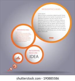 Modern business circle style options banner. Vector