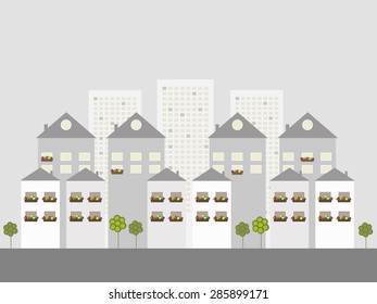 Modern Business City, Real Estate Concept