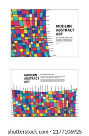 Modern Business Colorful Mosaic Background. Abstract Colorful Background Lines, Geometrical Forms. Brochure, Banner, Page, Leaflet, Flyer, Magazine, Cover Book Template, Vector, Illustration