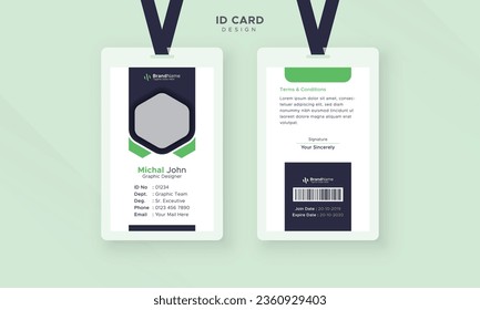Modern business company creative id card design template