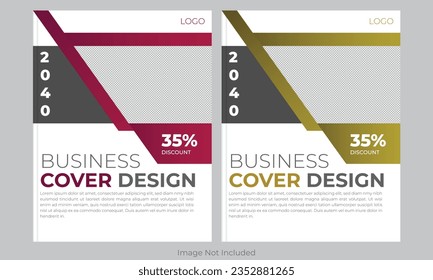 Modern business company profile brochure cover and book cover design template