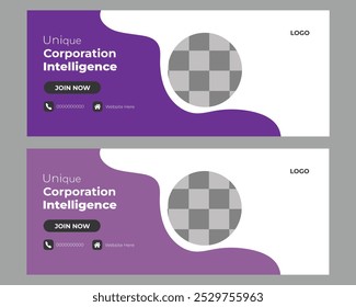  modern business company social media cover banner design 