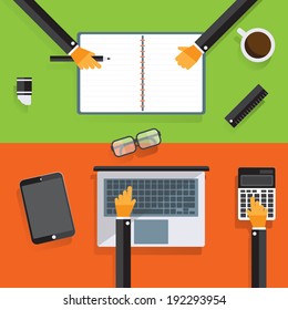Modern business concepts in flat design