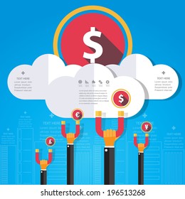 Modern business concepts in flat design for web, mobile applications, seo optimizations, business, social networks, e-commerce,planning and teamwork