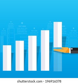 Modern business concepts in flat design for web, mobile applications, seo optimizations, business, social networks, e-commerce,planning and teamwork