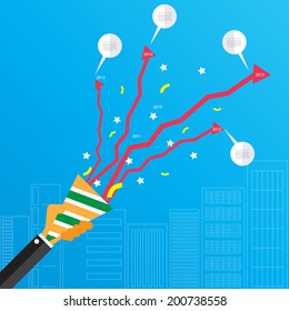 Modern business concepts in flat design for web, mobile applications, seo optimizations, business, social networks, e-commerce,planning and teamwork