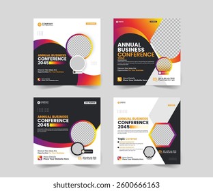 Modern Business Conference Social Media Post Templates 