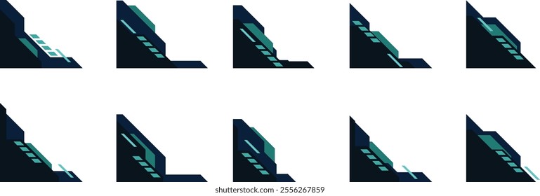 Modern Business Corner Vector Art