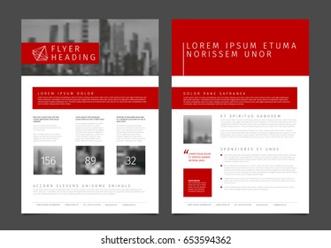 Modern business corporate brochure flyer design vector template with photo and sample content