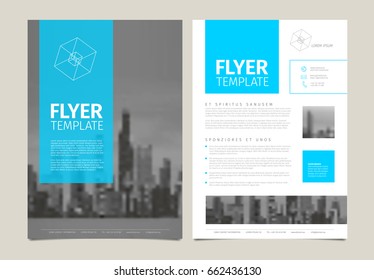 Modern business corporate brochure flyer design vector template with photos and sample content