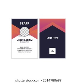 modern business and corporate Id card template