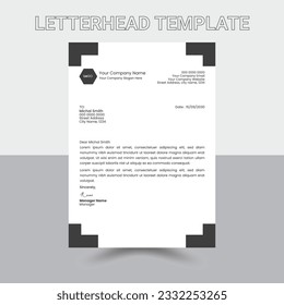 Modern business and corporate letterhead template