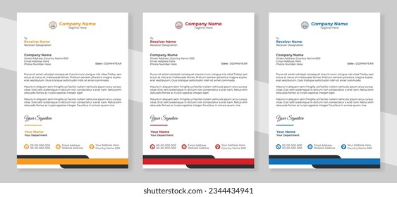 Modern Business and Corporate Letterhead Template