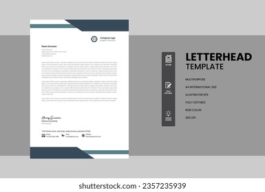 Modern business and corporate letterhead template