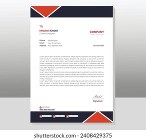 modern business and corporate letterhead template