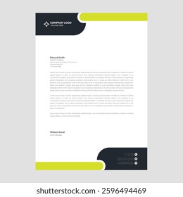 Modern business and corporate letterhead template
