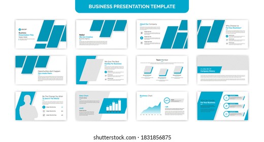 Modern business & corporate presentation slides with infographic template design	